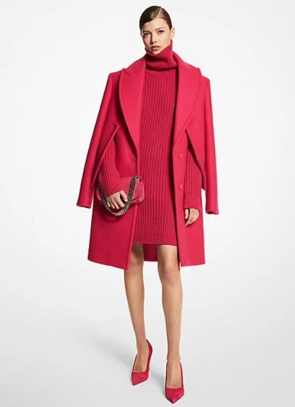 Michael Kors Collection Wool Melton Reefer Coat Sz 4